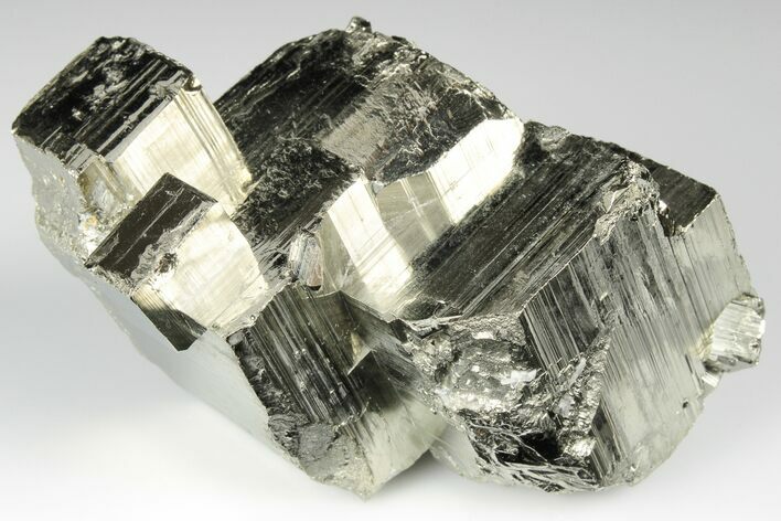Shiny, Cubic Pyrite Crystal Cluster - Peru #190963